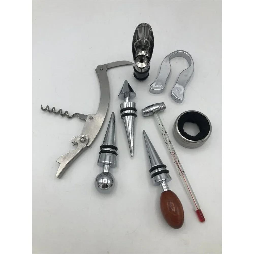 Ducks Unlimited Sommelier 8 pc Set Wine Opener Corkscrew Foil Cut Opener Stopper